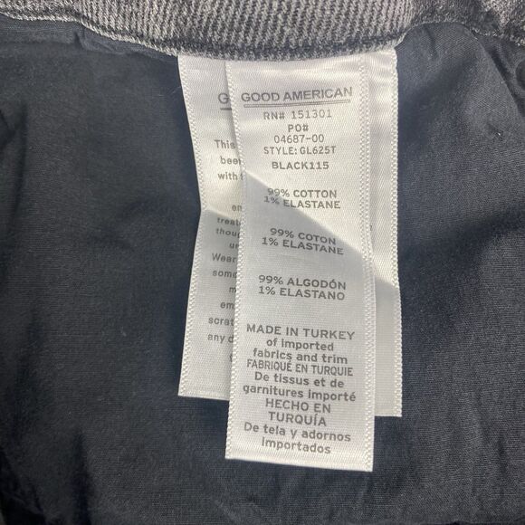 Good American Jeans Womens Size 16 Black Pockets Denim Pants - Picture 10 of 12